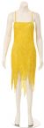 Fully Beaded Spaghetti Strap Sequined Formal Dress in Yellow